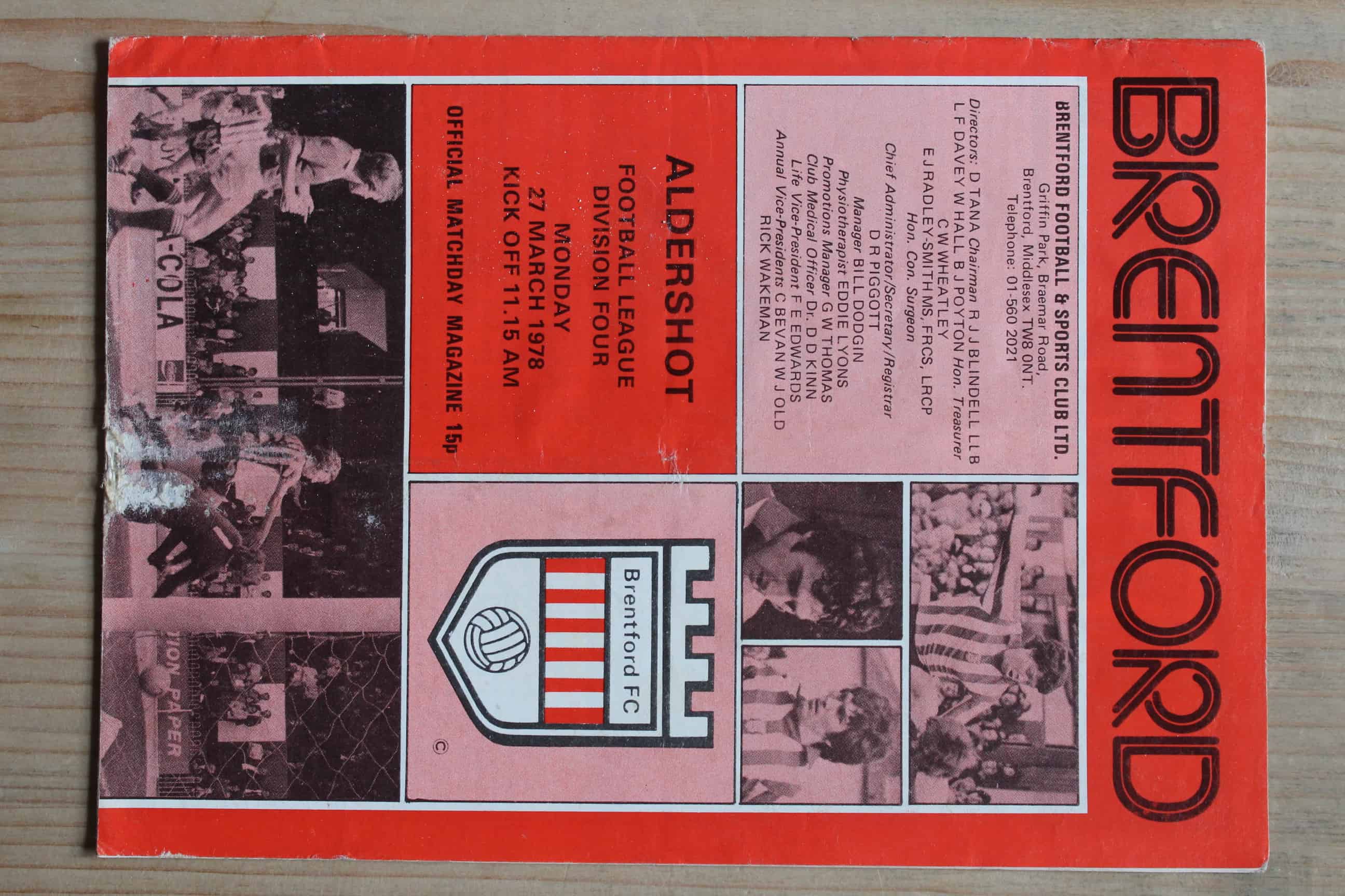 Brentford FC v Aldershot F.C